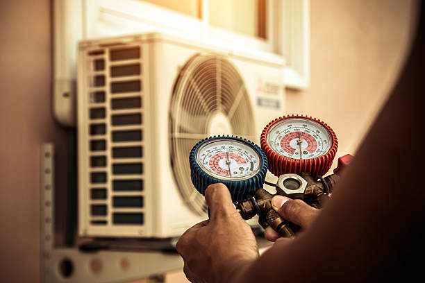 Professional Hvac technician working in East Falmouth, MA